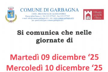 Chiusura uffici Anagrafe e Stato Civile per cambio software